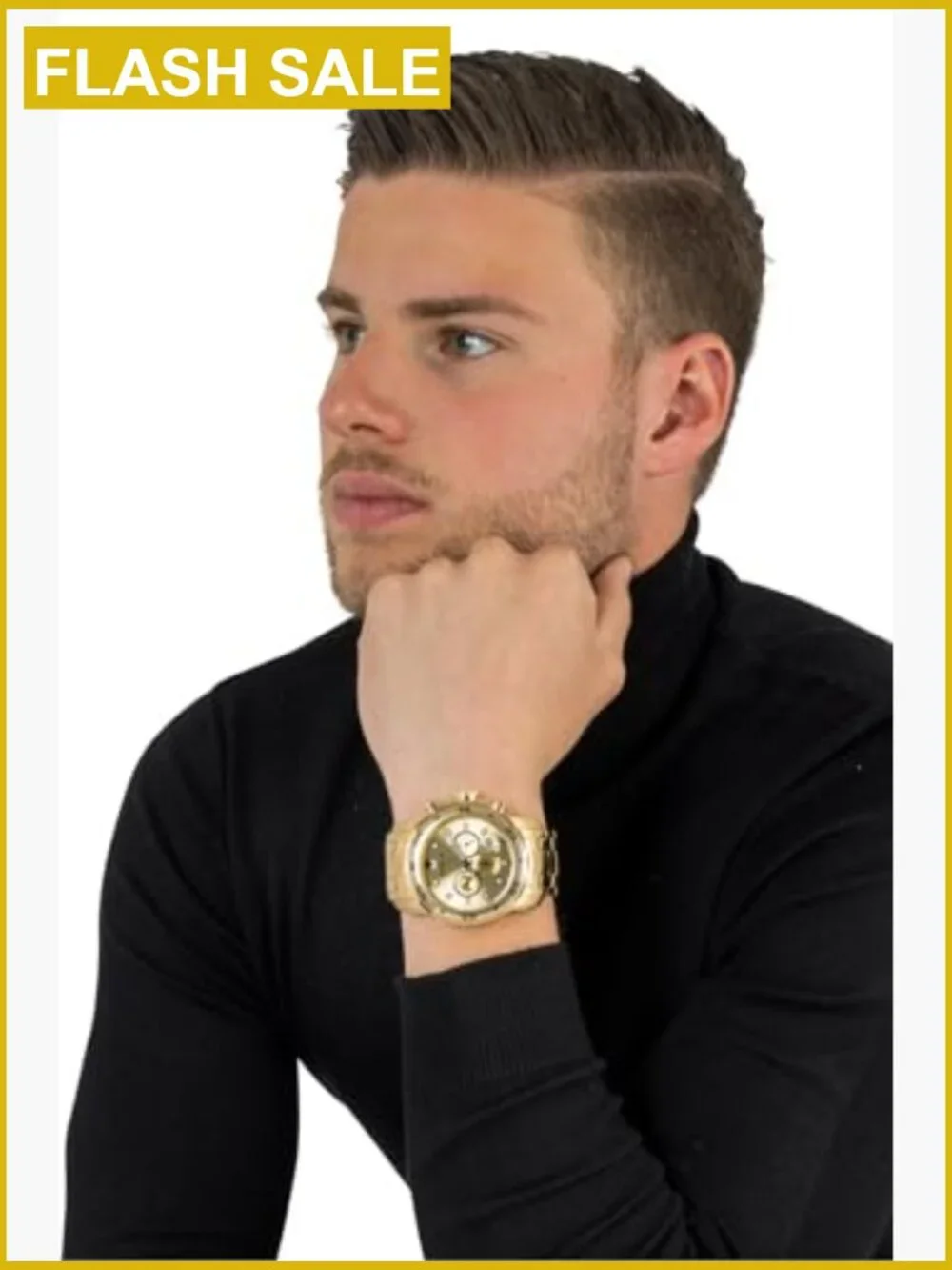 Men's Chronograph Dive Watch 48mm Gold Stainless Steel